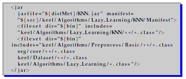 The task must define the locations of the new jar file and their